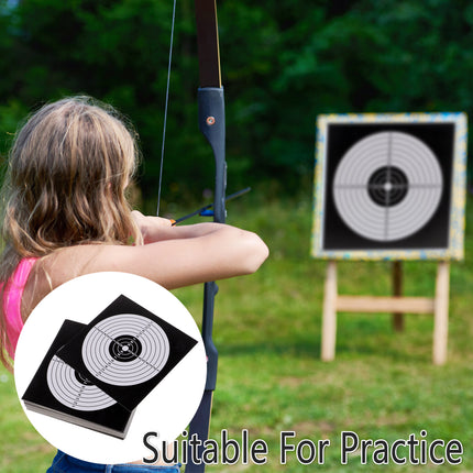 200PCS 14x14cm Bulk Paper Target Reactive Paper Targets for Shooting Practice