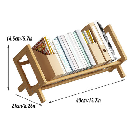 Desktop Bookshelf Organizer for Home Office Storage Shelf for Books and Files