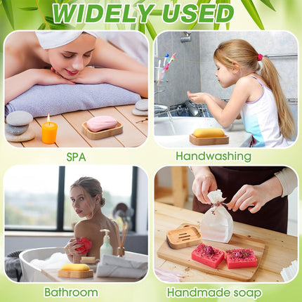 Bamboo Soap Box Single Layer Drainage Waterproof for Bathroom Hotel Toilet Use