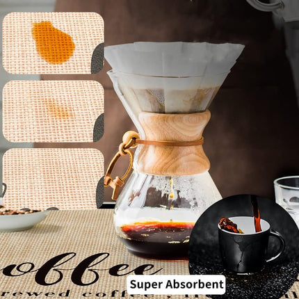 Super Draining Dish Drying Mat Quick Dry Coffee Kitchen Bathroom Tableware Pad