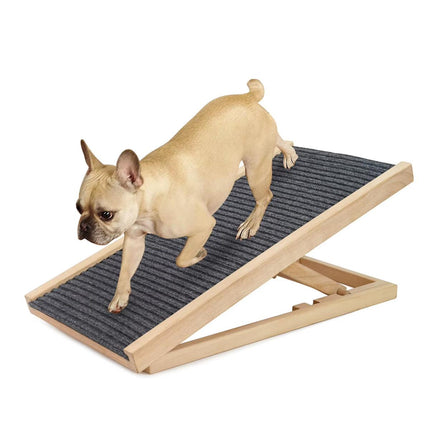 Foldable Dog Pet Ramp 70cm Adjustable Height Stairs for Bed Sofa Car Access