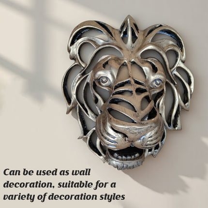 Lion Head Wall Decor Resin Wall Hanging Sculpture Home Living Room Decoration