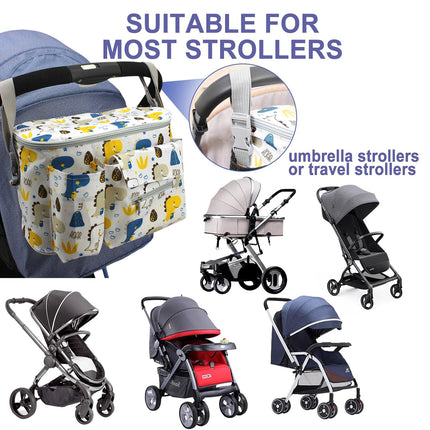 Baby Stroller Hanging Bag Multi-Functional Mommy Bag Large Capacity Durable