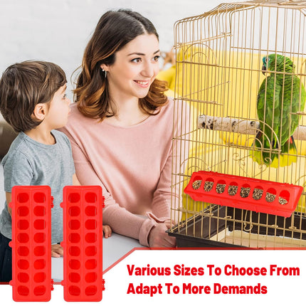 Chicken Feeder Trough Plastic Mesh Connectable Poultry Feed Trough for Coop Use