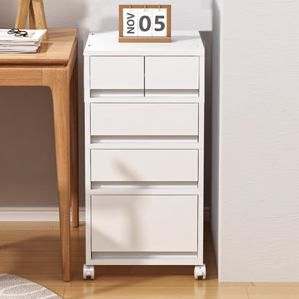 Rolling Casters Mobile Storage Cabinet with Drawers for Home Office Garage Use