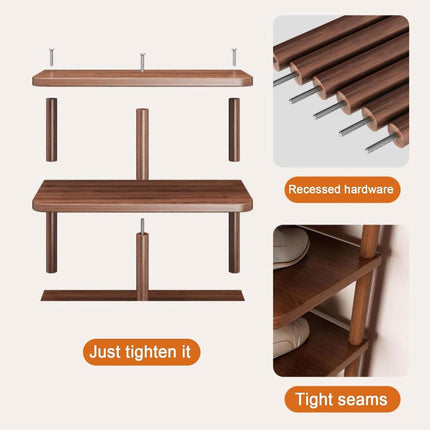 8 Tiers Shoe Rack Vertical Space Saving Narrow Shoe Organizer with Stable Base