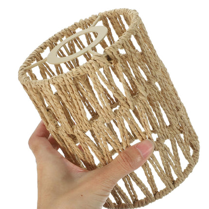Natural Paper Rope Lampshade 15x11.5cm Rattan Style Pendant Light Shade Decor