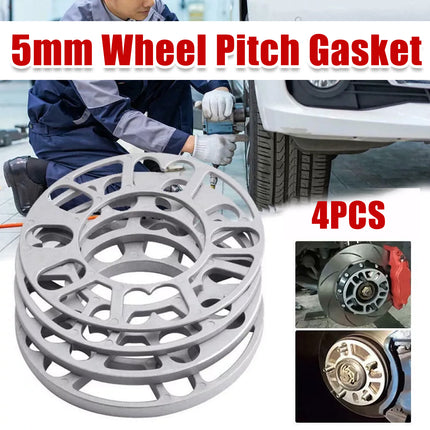 Alloy Wheel Spacers Set 4PCS Universal Fit 5MM Thickness Rim Shim Adapters Kit