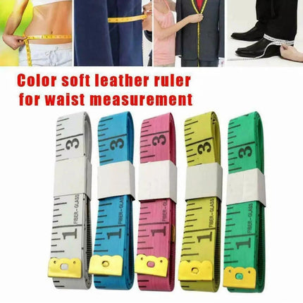 6/12x Body Measuring Ruler Sewing Cloth Tailor Tape Measure Soft Flat 60inch1.5m - Aimall