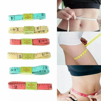 6/12x Body Measuring Ruler Sewing Cloth Tailor Tape Measure Soft Flat 60inch1.5m - Aimall