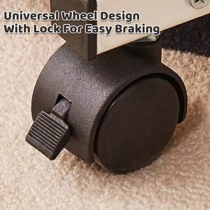 Mobile Coffee Table Tea Table Computer Desk with Wheels for Living Room Home