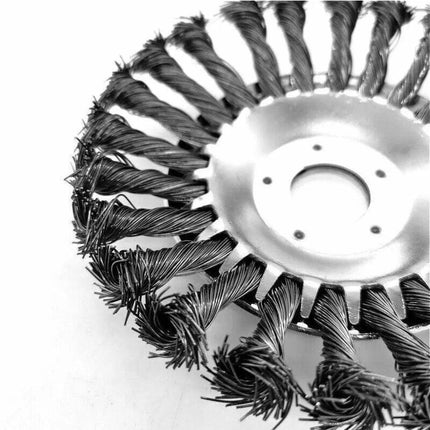 6/8" Weed Brush Steel Wire Trimmer Wheel Garden LawnMower Head Tool Grass Cutter - Aimall
