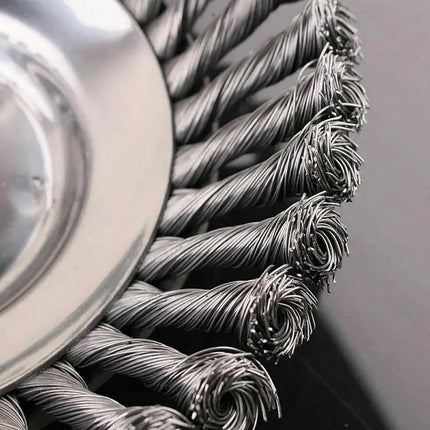 6/8" Weed Brush Steel Wire Trimmer Wheel Garden LawnMower Head Tool Grass Cutter - Aimall
