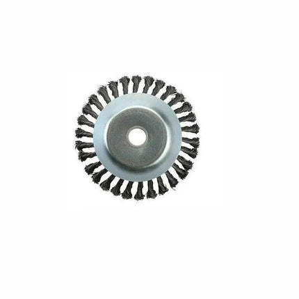 6/8" Weed Brush Steel Wire Trimmer Wheel Garden LawnMower Head Tool Grass Cutter - Aimall