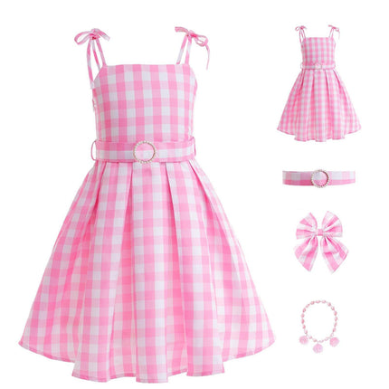 Barbie costume 2023 live action movie Barbie dress Child AU - Aimall