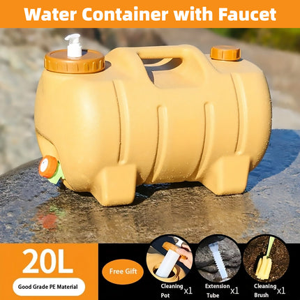 Portable Outdoor Camping Water Storage Tank With Faucet For Car Hiking Travel