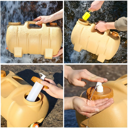 Portable Outdoor Camping Water Storage Tank With Faucet For Car Hiking Travel