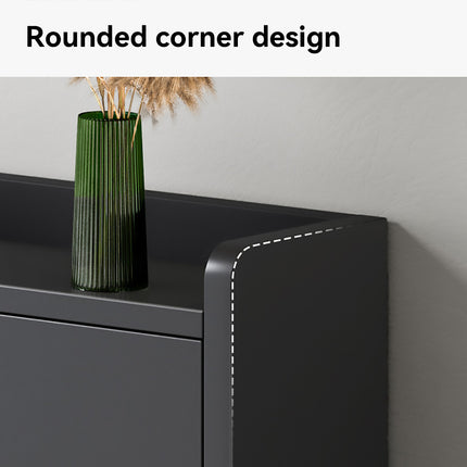 Ultra Thin Flip Down Shoe Cabinet Entryway Storage Organizer with 2 Doors