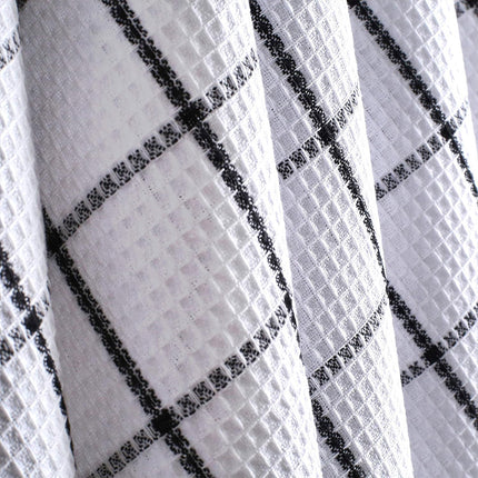 12PCS Cotton Dish Towel Set Black White Checkered Kitchen Napkin Cleaning Cloths