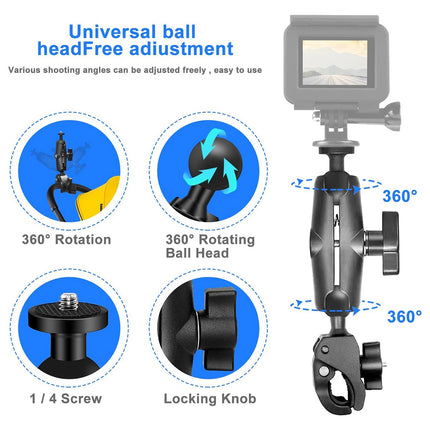 Motorcycle Phone Camera Mount Anti Shake for Bike Scooter GPS Navigation Secure