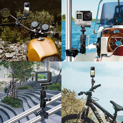 Motorcycle Phone Camera Mount Anti Shake for Bike Scooter GPS Navigation Secure