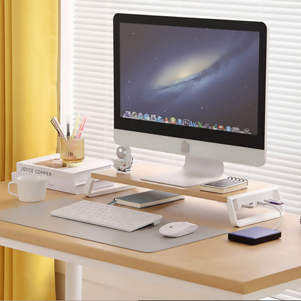 Computer Monitor Stand with 4 USB Hub Stable Riser Desk Organiser Space Saving