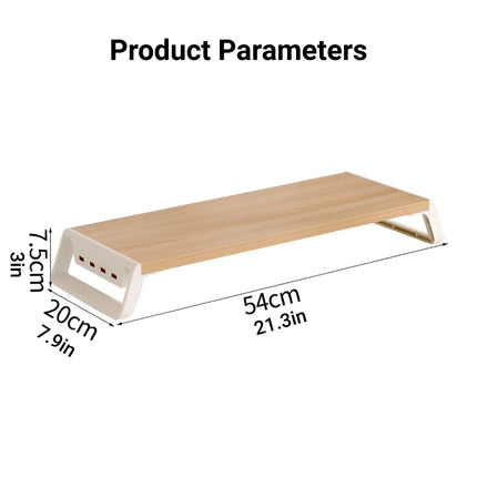 Computer Monitor Stand with 4 USB Hub Stable Riser Desk Organiser Space Saving