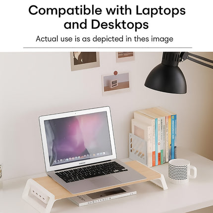 Computer Monitor Stand with 4 USB Hub Stable Riser Desk Organiser Space Saving