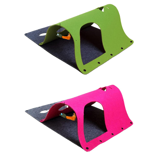 Felt Cat Tunnel Play Passage For Cats Interactive Fun Hideaway For Pets Indoor
