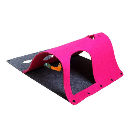 Felt Cat Tunnel Play Passage For Cats Interactive Fun Hideaway For Pets Indoor