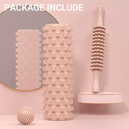 3PCS Exercise Foam Roller Set for Tension Relief and Flexibility
