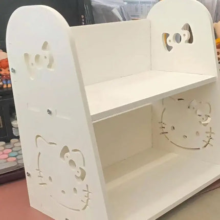 Cute Cartoon 2 Tier Desktop Storage Organizer Shelf Small Display Rack
