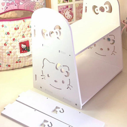 Cute Cartoon 2 Tier Desktop Storage Organizer Shelf Small Display Rack