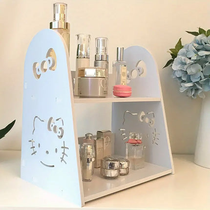 Cute Cartoon 2 Tier Desktop Storage Organizer Shelf Small Display Rack