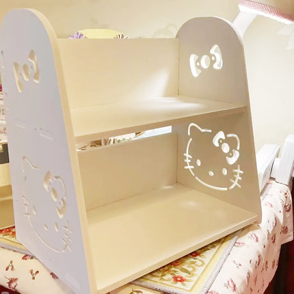Cute Cartoon 2 Tier Desktop Storage Organizer Shelf Small Display Rack
