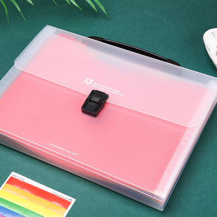 A4 Organ Folder Large Capacity Portable File Bag Colour Document Storage Office