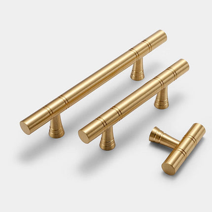 6 Sizes Cabinet Door Handle Wardrobe Drawer Pull Simple Gold Furniture Hardware