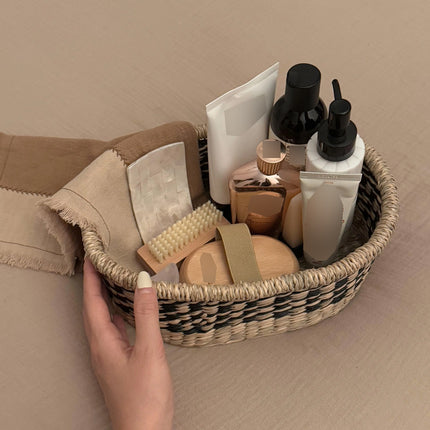 Straw Woven Storage Basket Storage Box For Home Bedroom Living Room Decorative