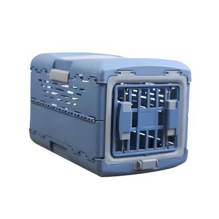 Foldable Pet Carrier Portable Dog Cat Travel Bag Cage House Kennel Case Blue