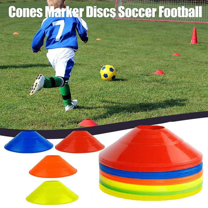 60 Pack Sports Training Discs Markers Cones Soccer Rugby Fitness Exercise - Aimall