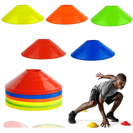 60 Pack Sports Training Discs Markers Cones Soccer Rugby Fitness Exercise - Aimall