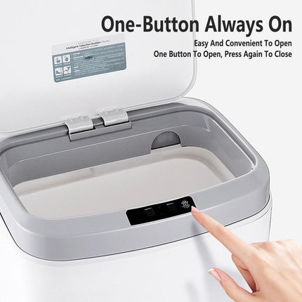 Sensor Trash Bin Touchless 16L White Automatic Motion Kitchen Rubbish Can