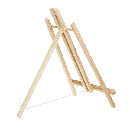 Mini Easel Set 4PCS Wooden Desktop Tripod Easels for Small-Scale Painting Display