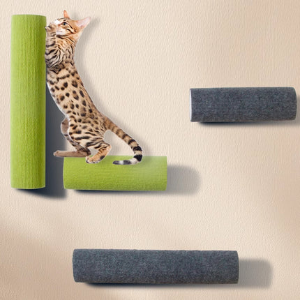 Cat Claw Board 4PCS Self Adhesive Cylindrical Scratcher Pads for Cat Tree Post