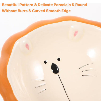 Cartoon Lion Pet Bowl Food and Water Dish for Cats and Dogs Feeding Accessories
