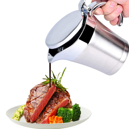 Stainless Steel Steak Sauce Pot Sauce Seasoning Pot Small for Gravy Kitchen