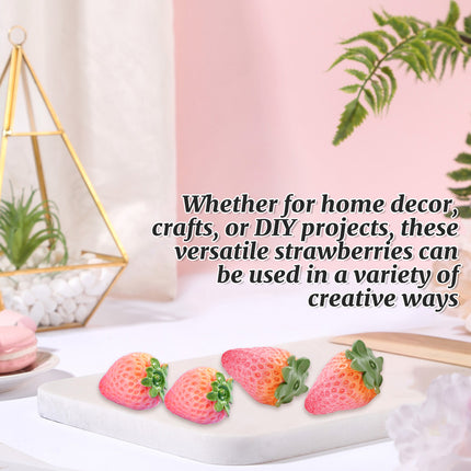 24PCS Artificial Strawberry Realistic Fruit for Photography Home Office Decor