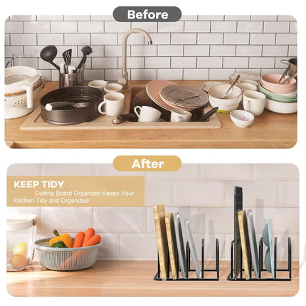 Kitchen Counter Chopping Board Rack Multifunction Dish Drying Storage Holder