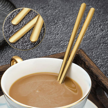 24PCS Stainless Steel Stirring Spoons Set Easy to Clean for Kitchen Cafe Use