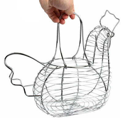 Egg Storage Basket Hollow Iron Wire Container Kitchen Holder Rack for Display